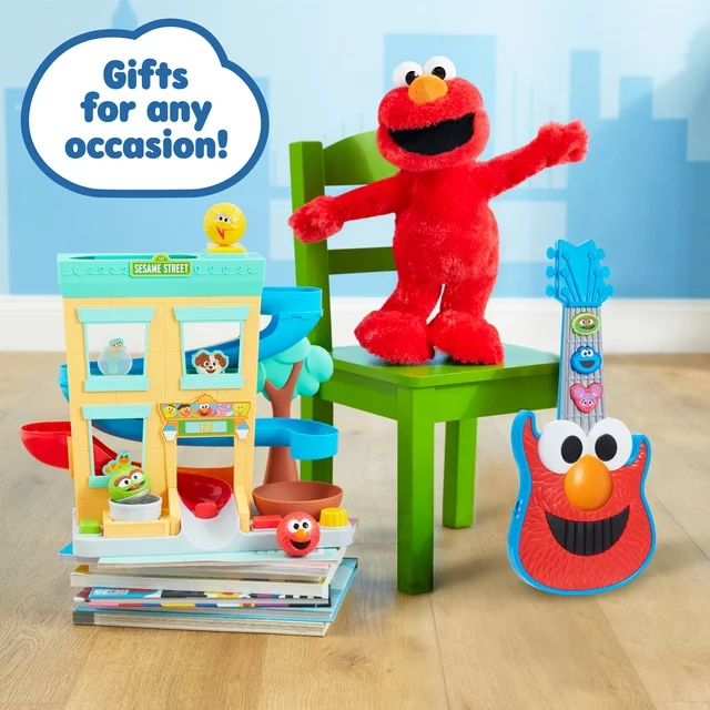 Sesame Street Elmo Slide Singing and Dancing 14-inch Plush, Kids Toys for Ages 2 up